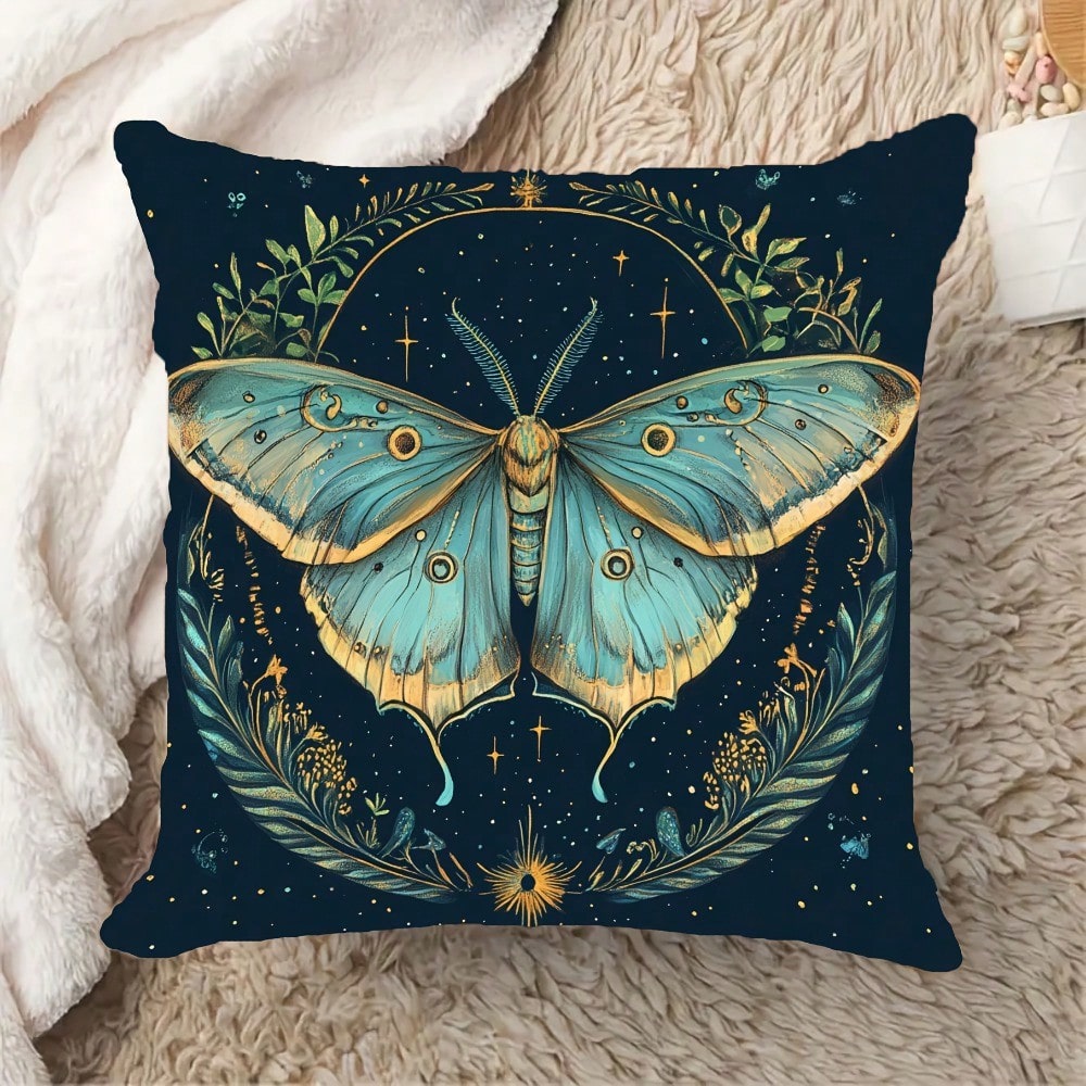 Pillow Insert 18X18 - 1pc 18x18 Inch Bohemian Moth &