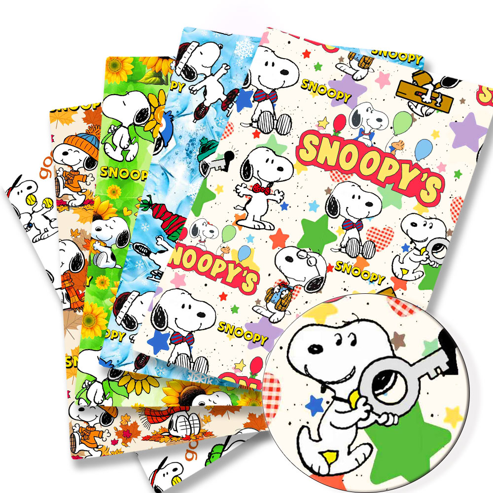 Home Textiles Curtains - TAKARA TOMY Snoopy fabric140x50CM Cartoon printed