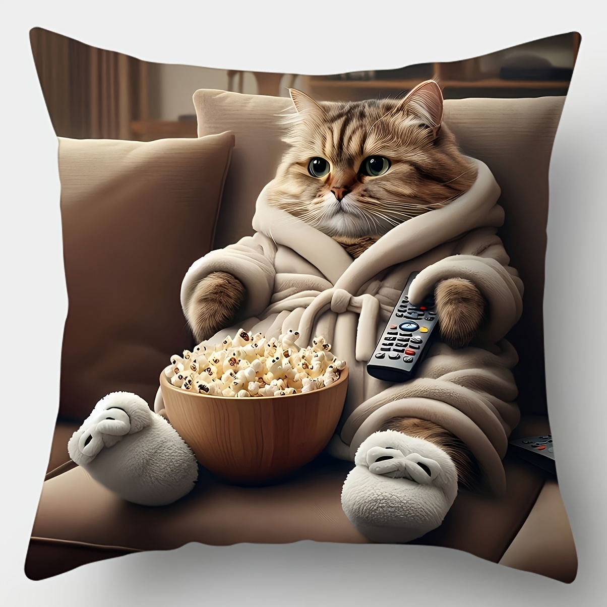 4pcs Cute Cat Printed Pillow C - Pillow Insert 18X18 ulasan dan harga