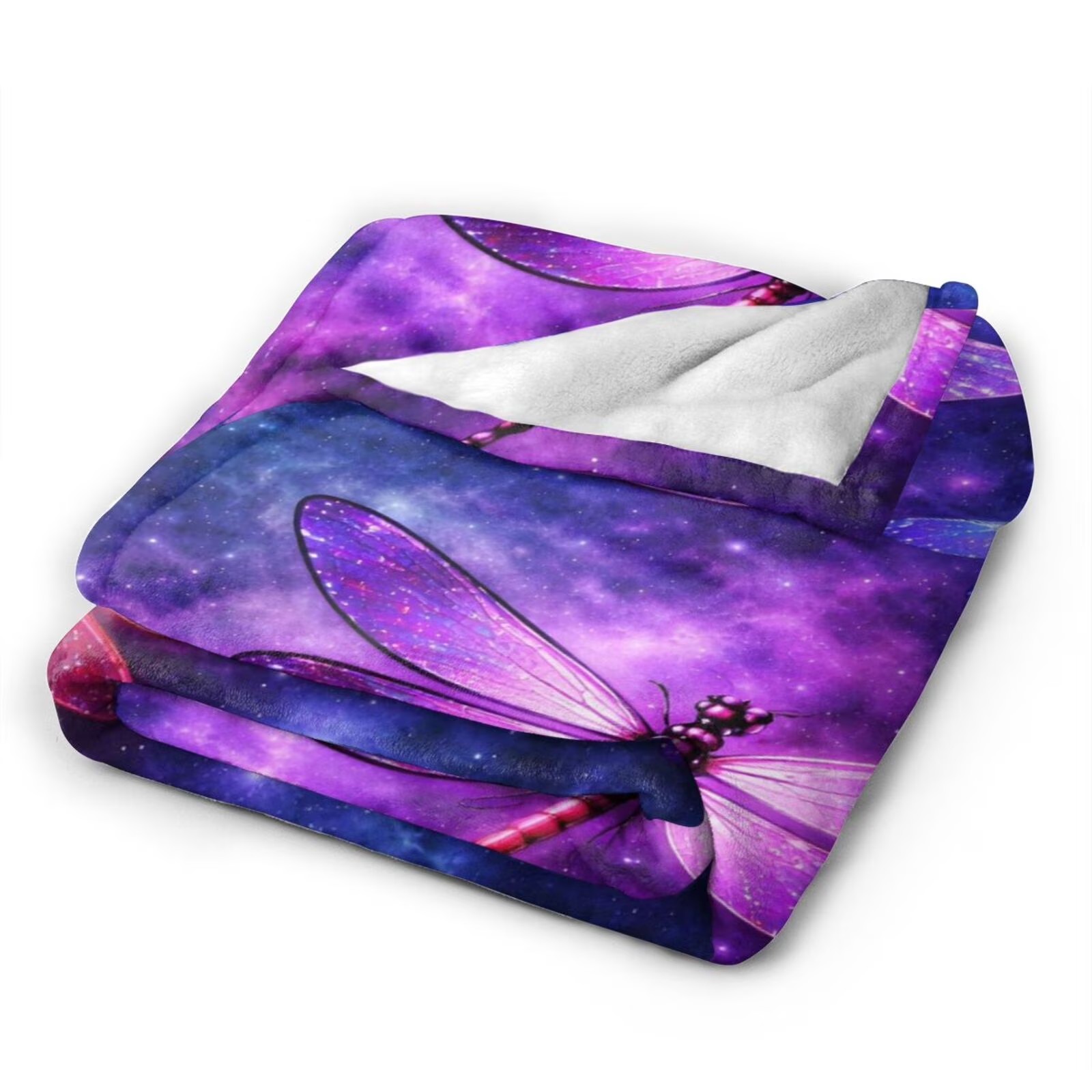Cosmic Dragonfly Flannel Blank - Galaxy Home Textiles ulasan dan harga