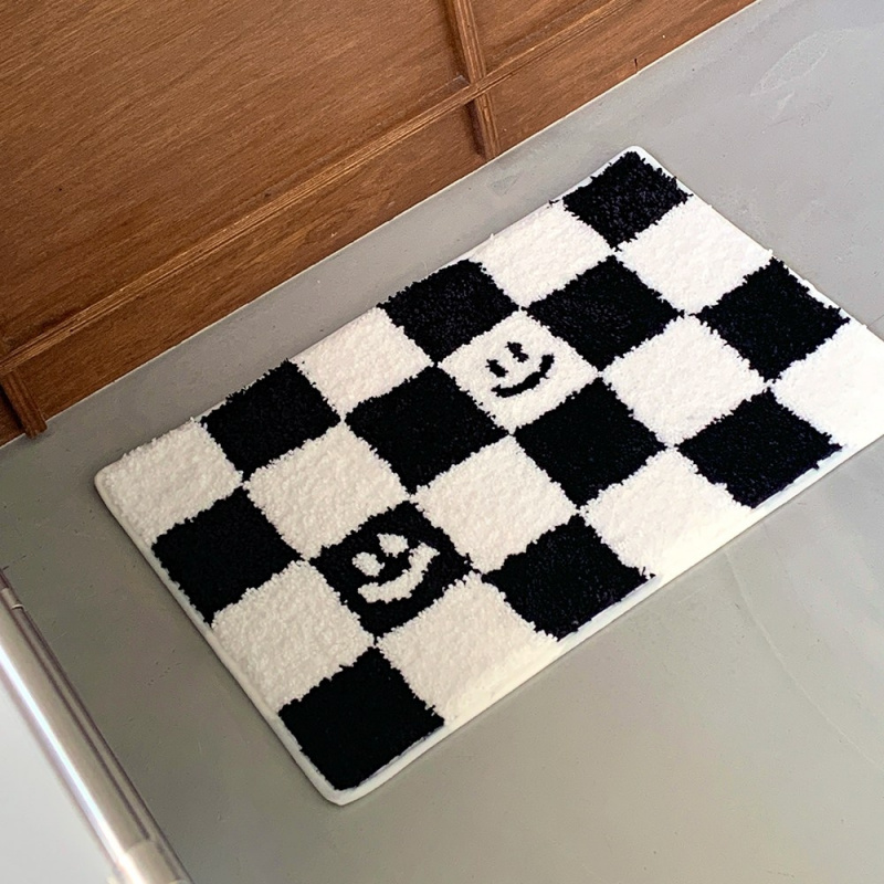 VIKAMA Checkerboard Print Door - Home Textiles Plaid ulasan dan harga