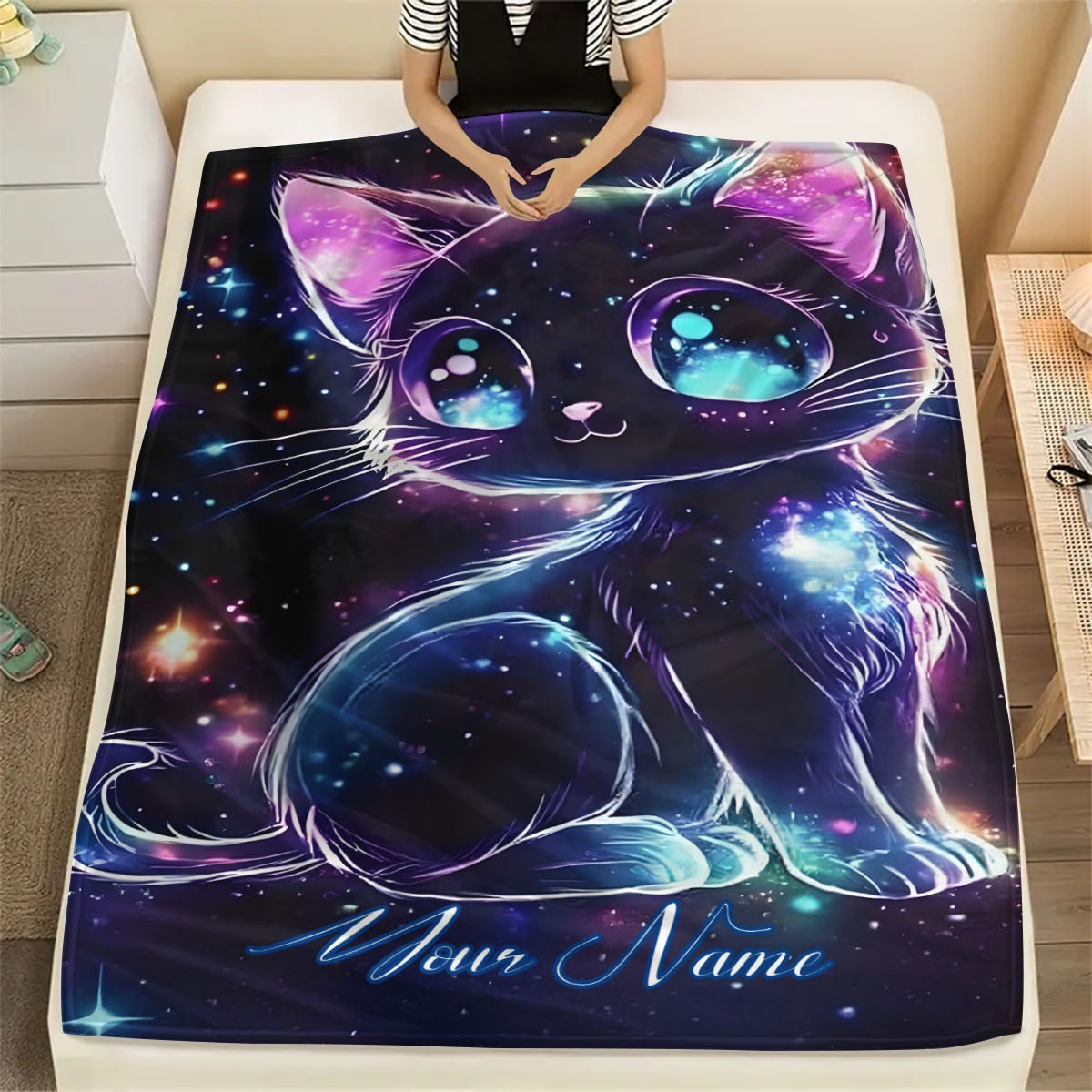 Customizable Name Galaxy Cat P - Galaxy Home Textiles ulasan dan harga