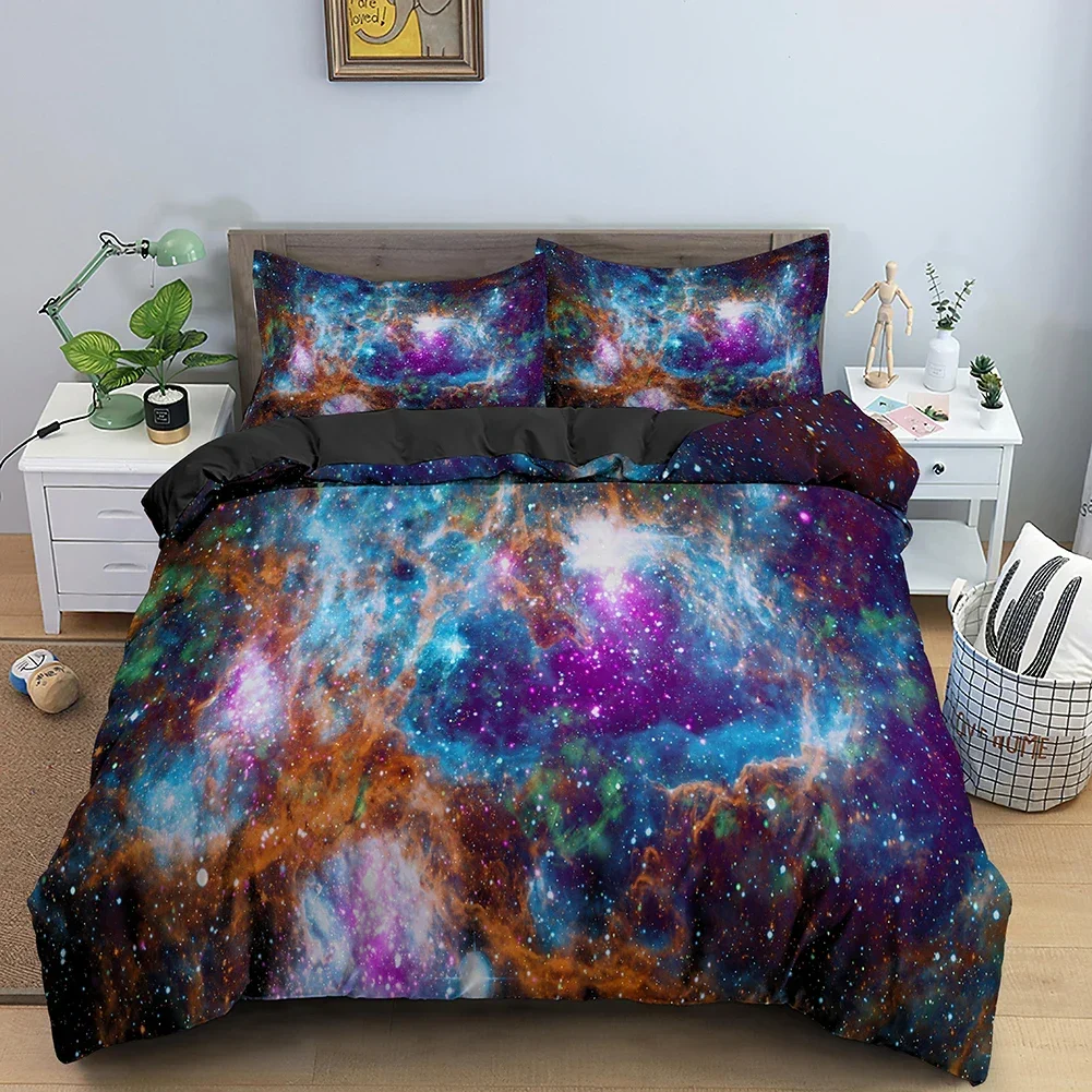 Luxury New 3D Print Galaxy Spa - Galaxy Home Textiles ulasan dan harga