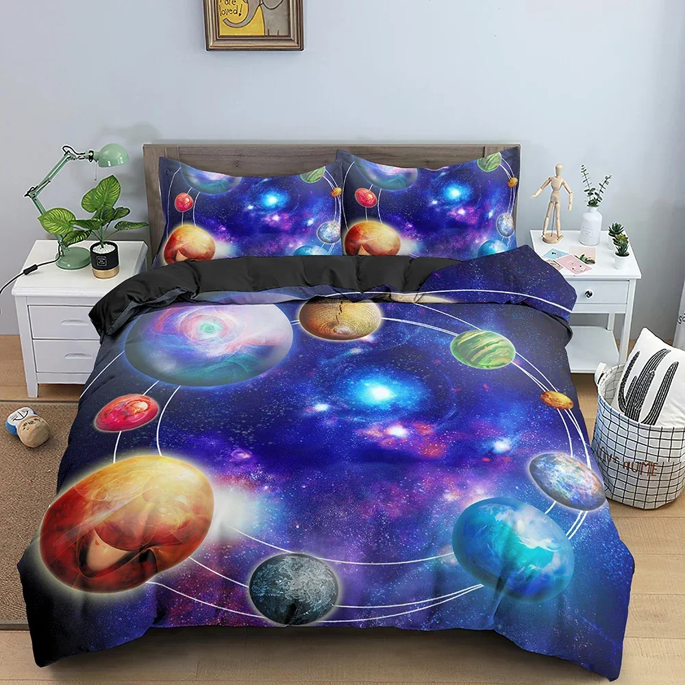 Luxury New 3D Print Galaxy Spa - Galaxy Home Textiles ulasan dan harga