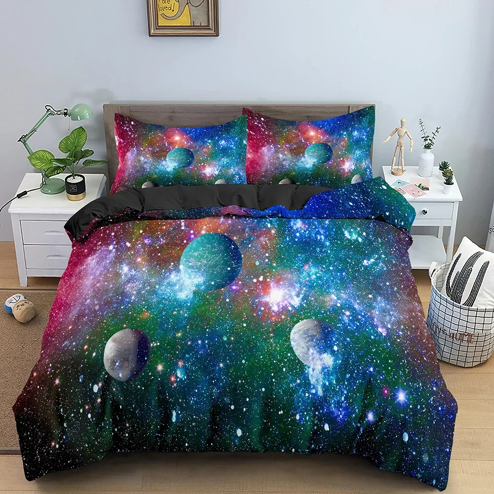 Luxury New 3D Print Galaxy Spa - Galaxy Home Textiles ulasan dan harga
