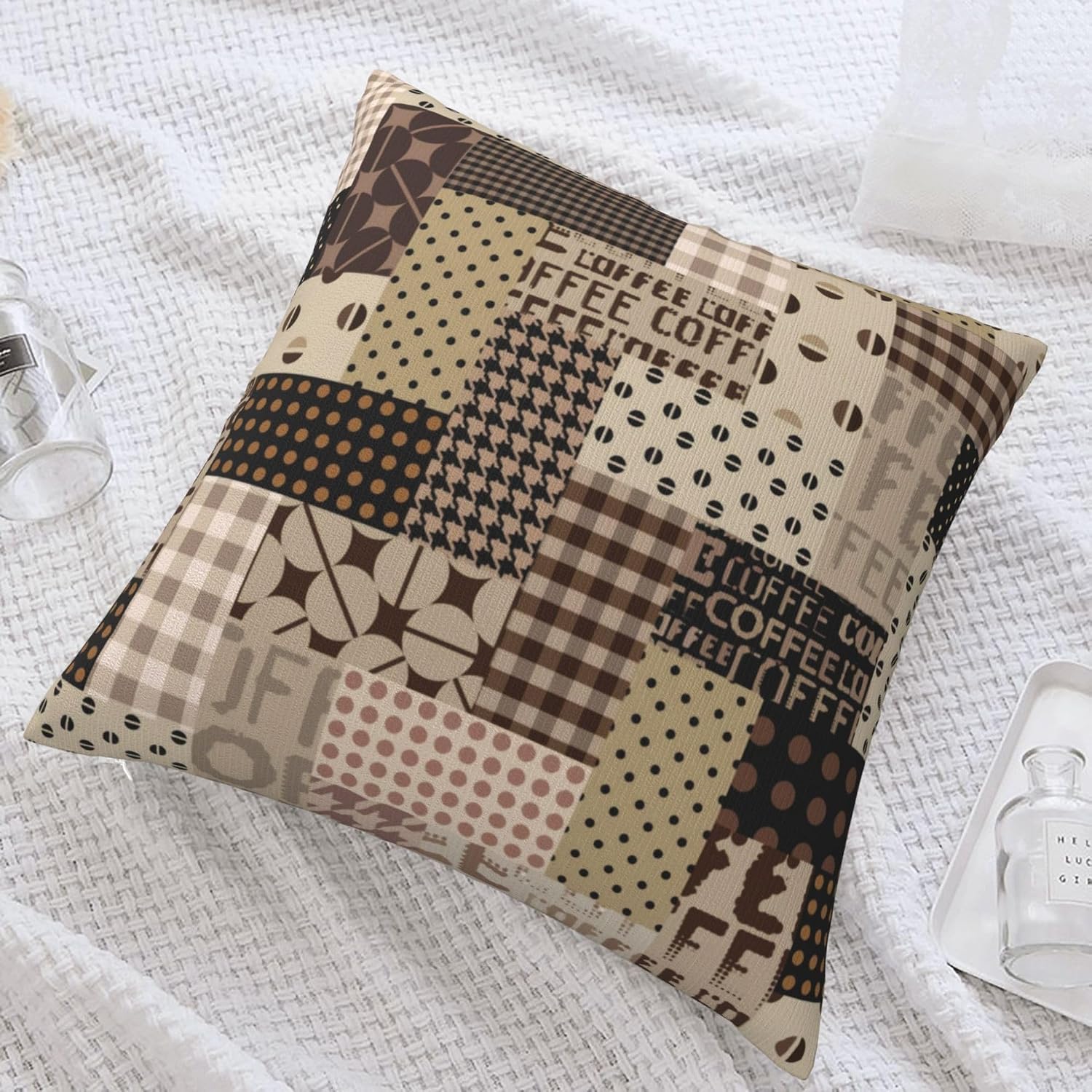 Coffee Time Throw Pillow Cover - Pillow Insert 18X18 ulasan dan harga