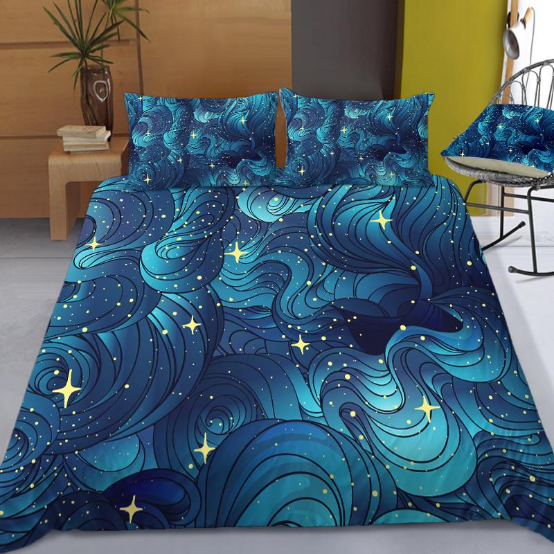 Stars Bedding Set Night Sky Ki - Galaxy Home Textiles ulasan dan harga