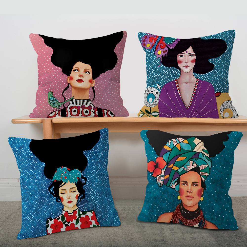 Abstract Flowers Girl fair Luc - Home Textiles Fair ulasan dan harga