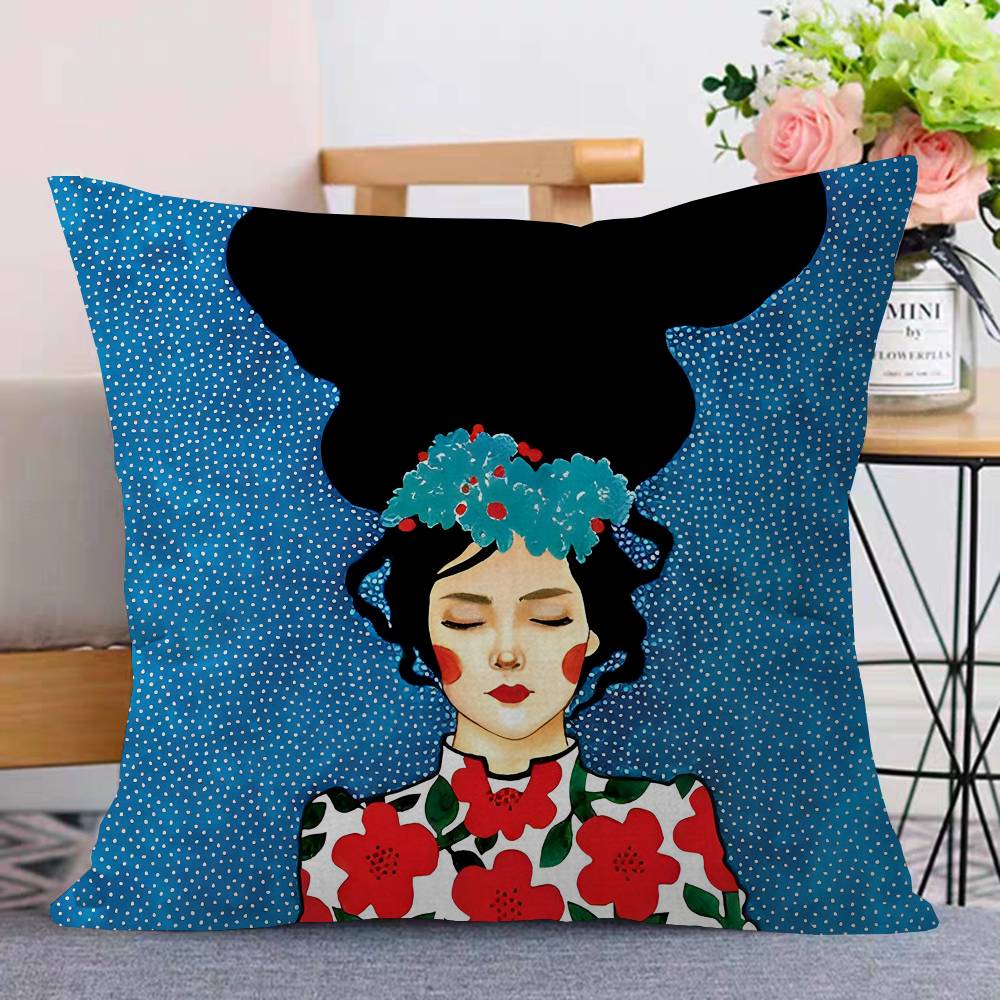 Abstract Flowers Girl fair Luc - Home Textiles Fair ulasan dan harga