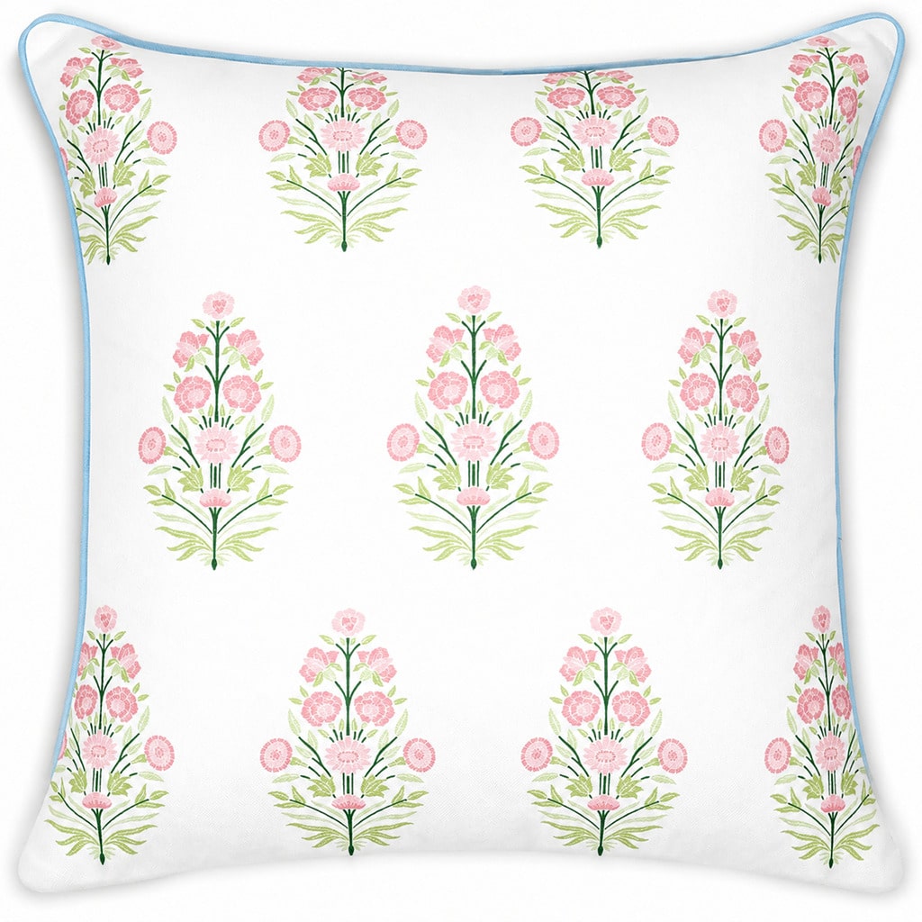 Pink Floral Pillow Cover, Roma - Pillow Insert 18X18 ulasan dan harga