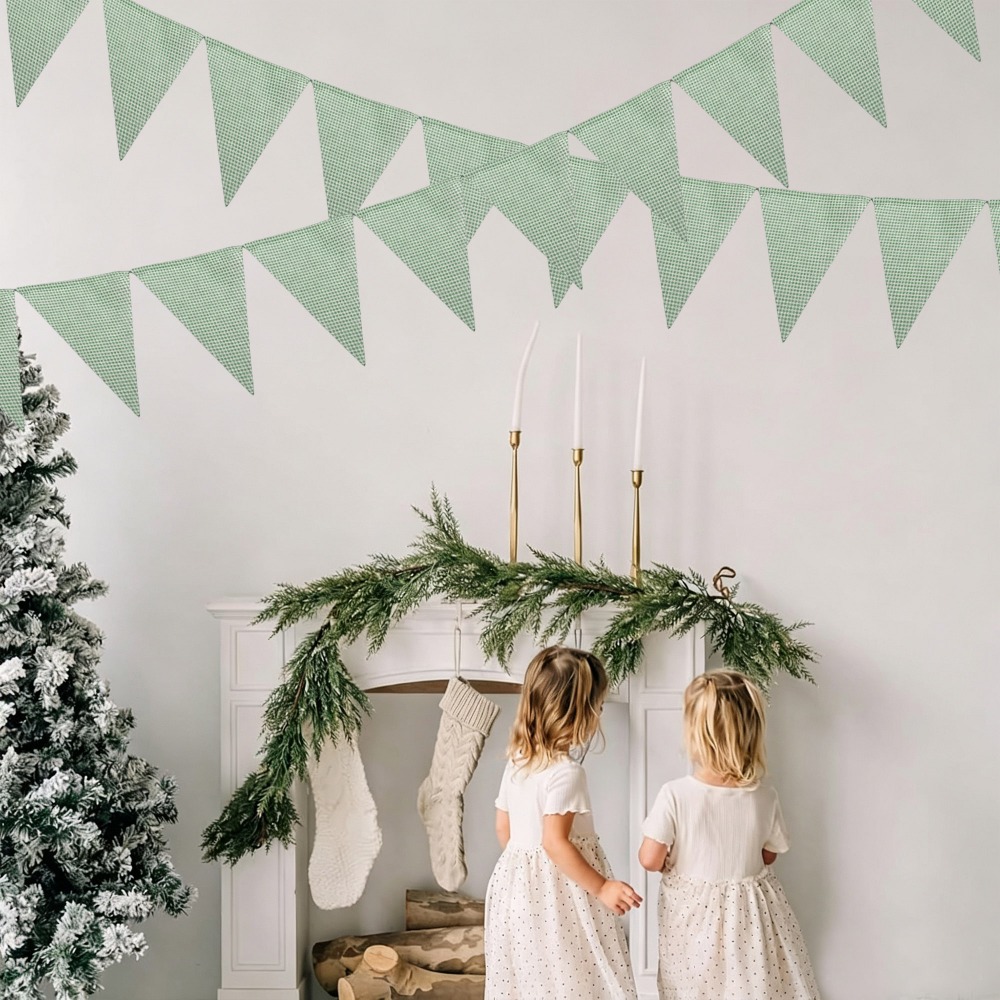 Sage Green White Fine Plaid Fa - Home Textiles Plaid ulasan dan harga