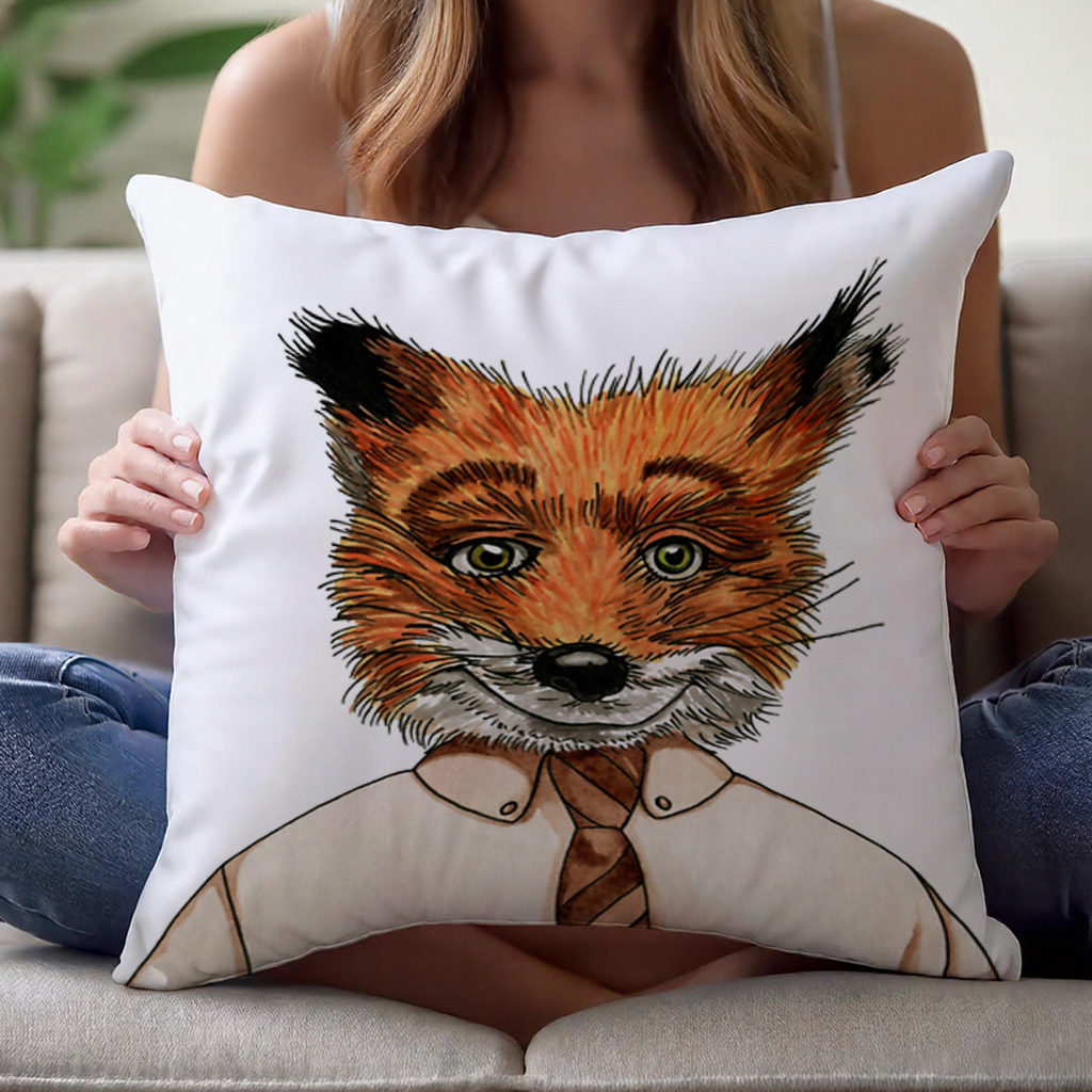 1pc Mr. Fox Pillow Cover Autum - Pillow Insert 18X18 ulasan dan harga