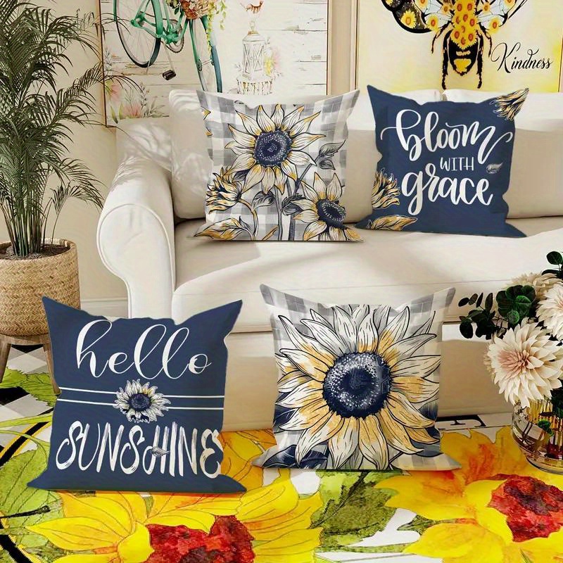 Sunshine Sunflower Pillow Cove - Pillow Insert 18X18 ulasan dan harga