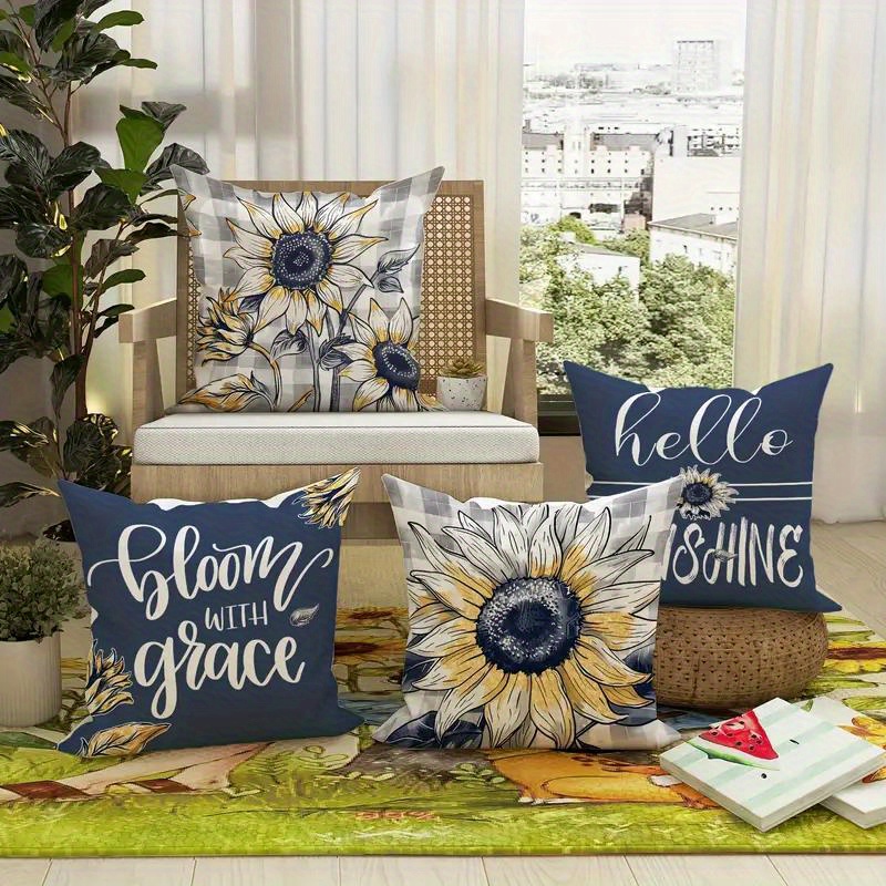 Sunshine Sunflower Pillow Cove - Pillow Insert 18X18 ulasan dan harga