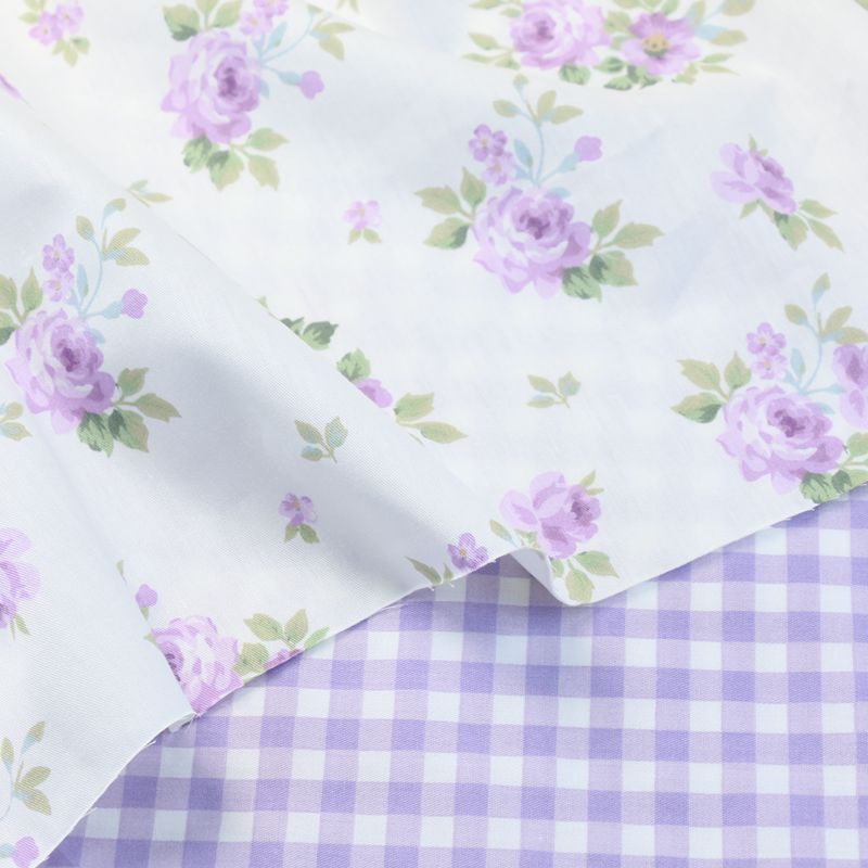 235x50cm Pastoral Pink Purple  - Home Textiles Plaid ulasan dan harga