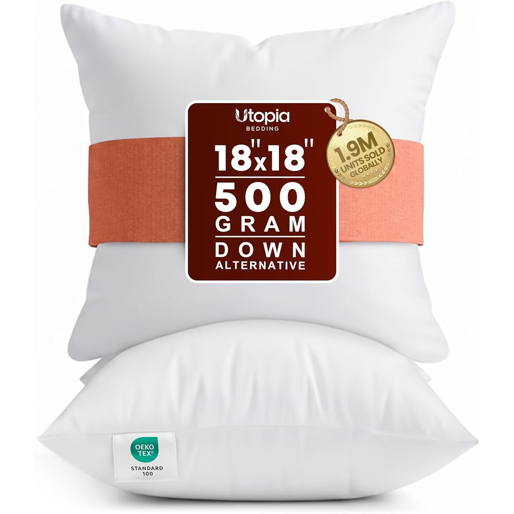 Pair of 18x18 White Pillow Ins - Pillow Insert 18X18 ulasan dan harga