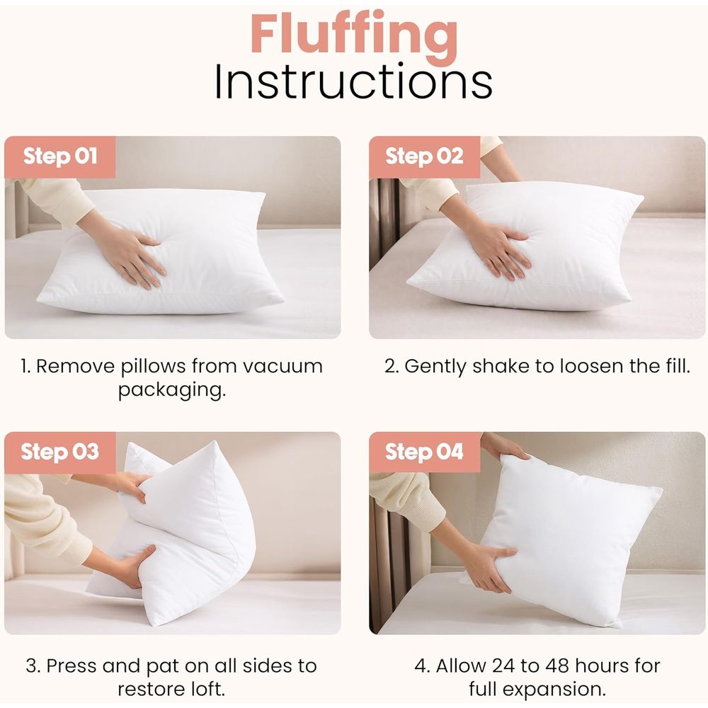 Pair of 18x18 White Pillow Ins - Pillow Insert 18X18 ulasan dan harga
