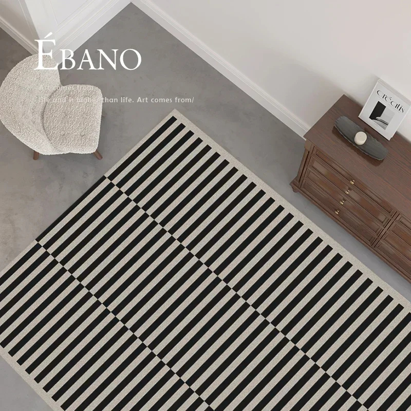 Classic Retro Black White Stri - Home Textiles Plaid ulasan dan harga